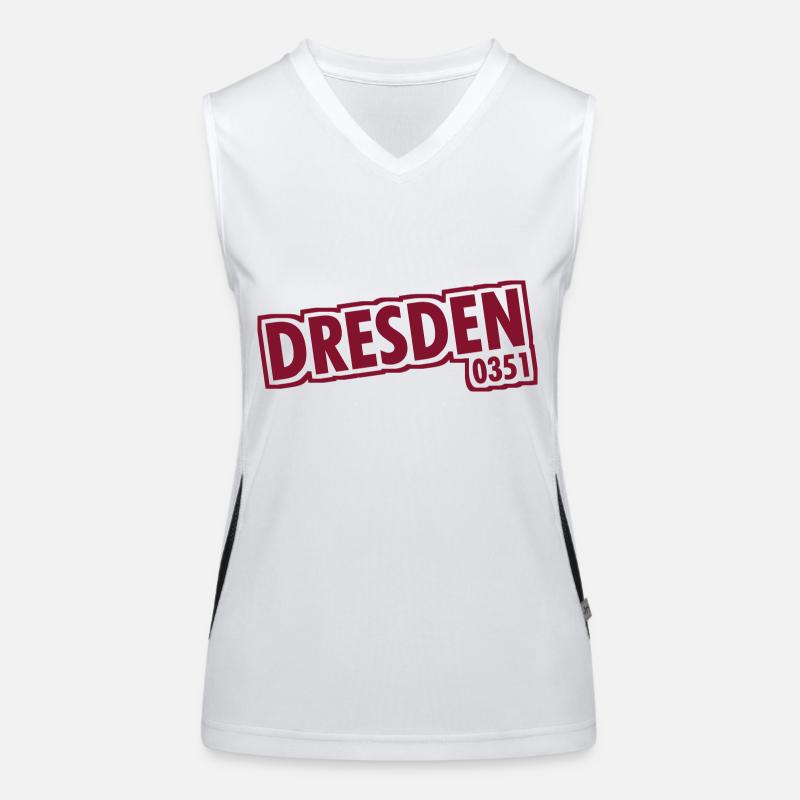 Dresden - 0351 - Area Code - Saxony Women's Functional Contrast Tank Top