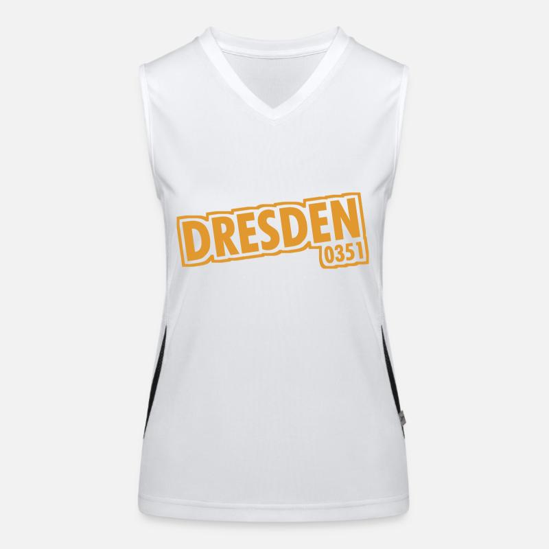 Dresden - 0351 - Area Code - Saxony Women's Functional Contrast Tank Top
