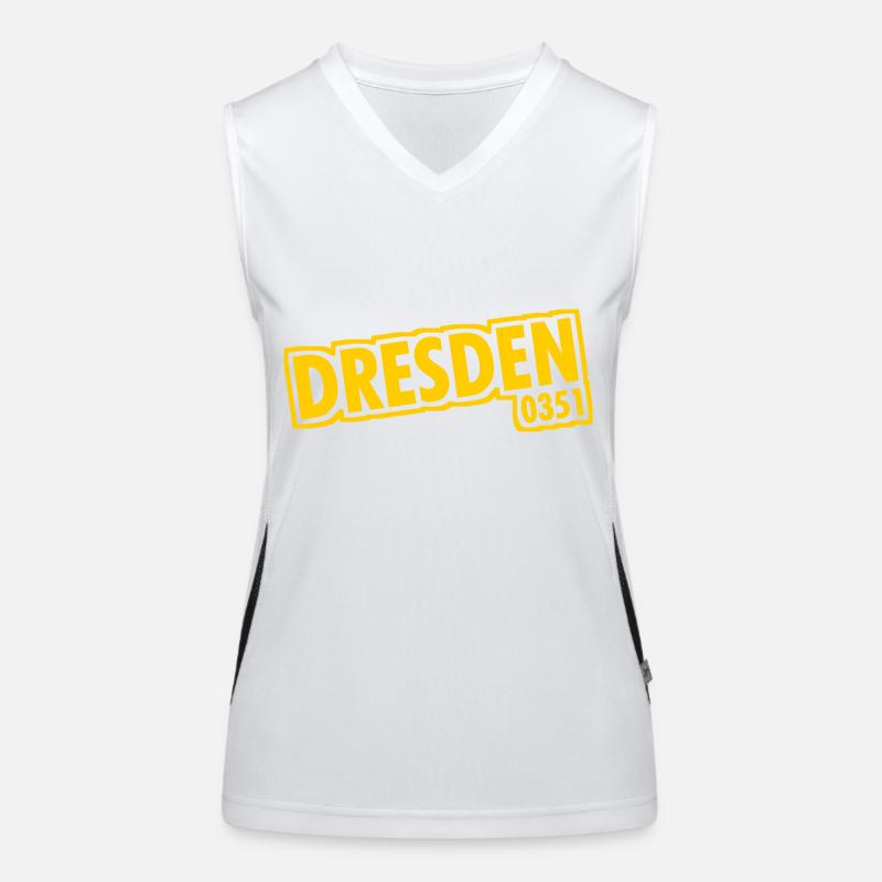 Dresden - 0351 - Area Code - Saxony Women's Functional Contrast Tank Top