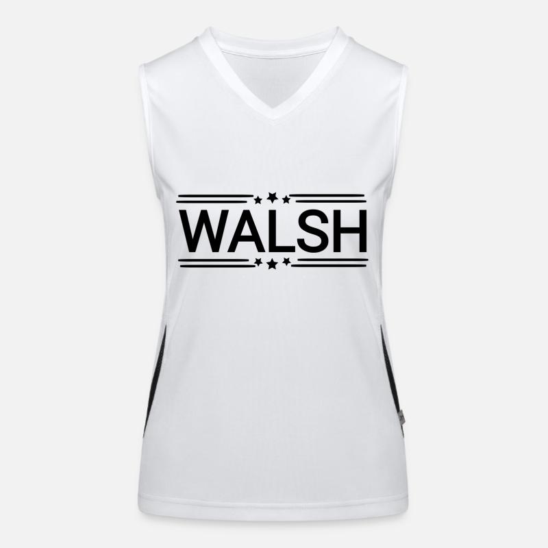 Walsh name Funktionelles Kontrast-Tank Top für Frauen