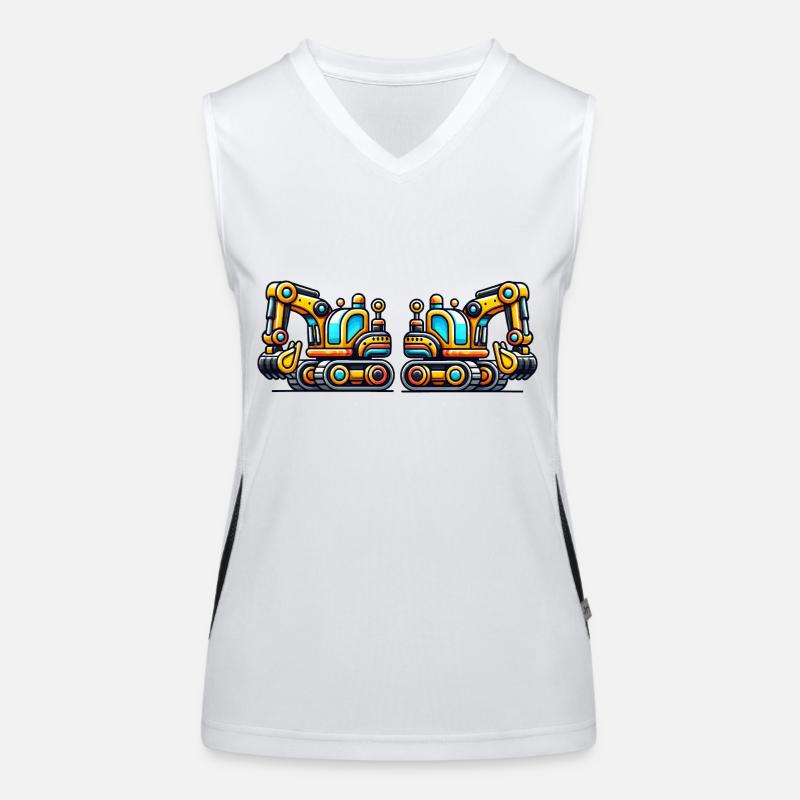 Bagger Funktionelles Kontrast-Tank Top für Frauen
