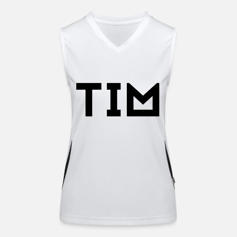 First name Tim Women's Functional Contrast Tank Top