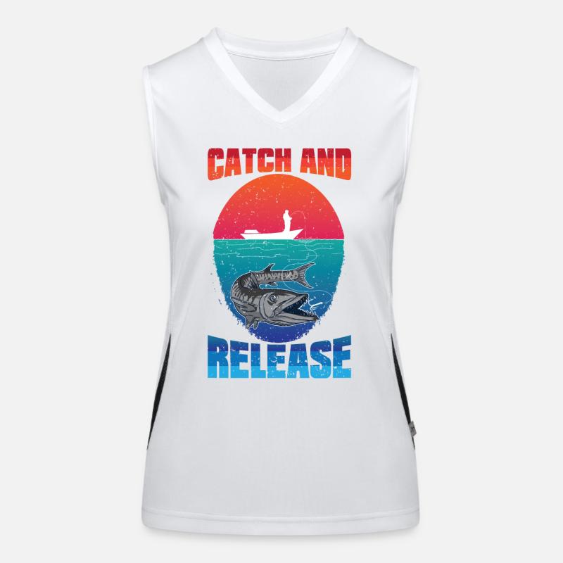 Pêche à partir du bateau Catch and Release Débardeur respirant contrasté Femme