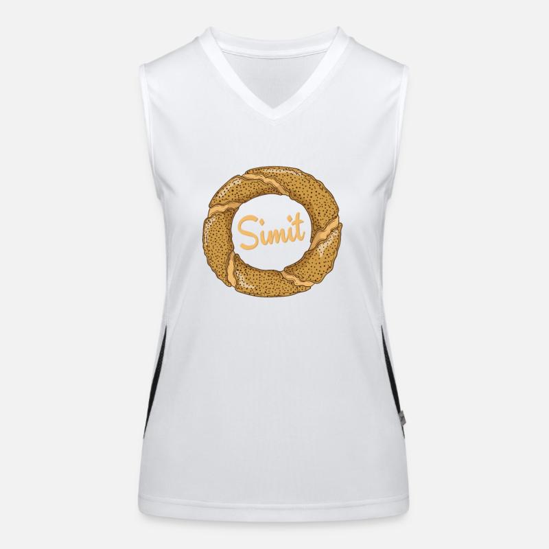 Simit (türkischer Sesamring) Funktionelles Kontrast-Tank Top für Frauen