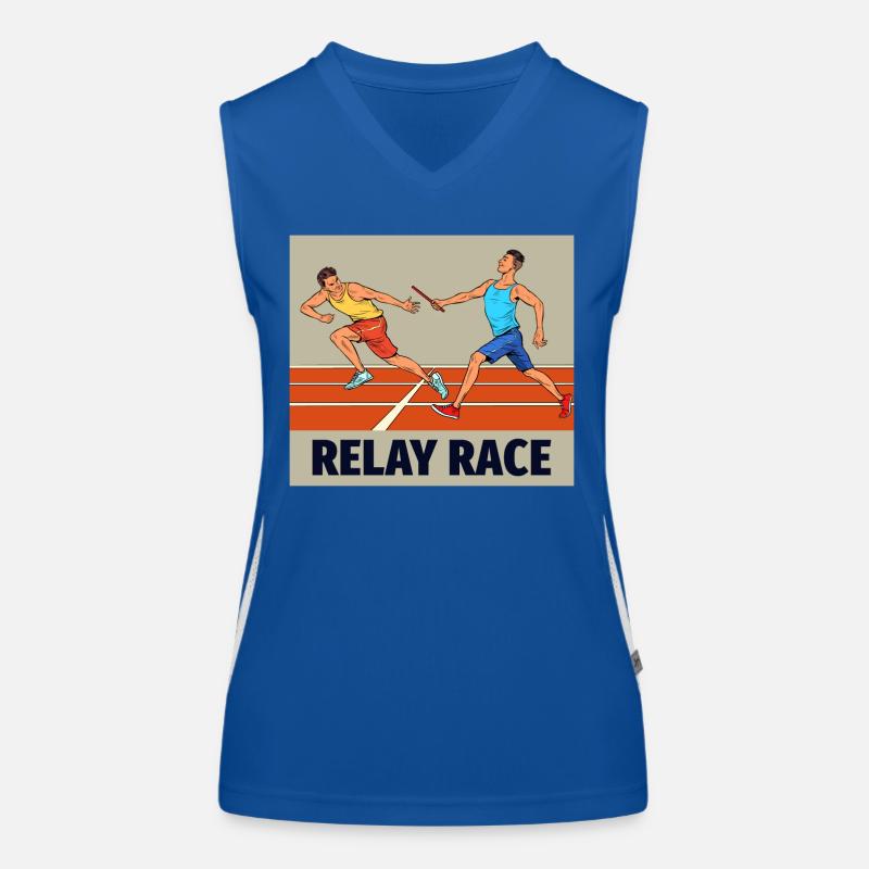 Course de relais athlète athlétisme course à pied Débardeur respirant contrasté Femme