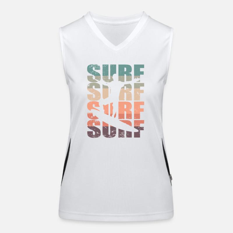 Surf Surf Surf Surf Surfboard Débardeur respirant contrasté Femme
