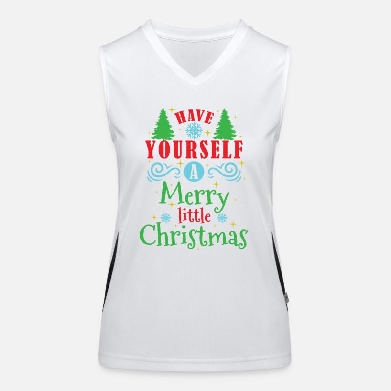 Passez un joyeux petit Noël Débardeur respirant contrasté Femme