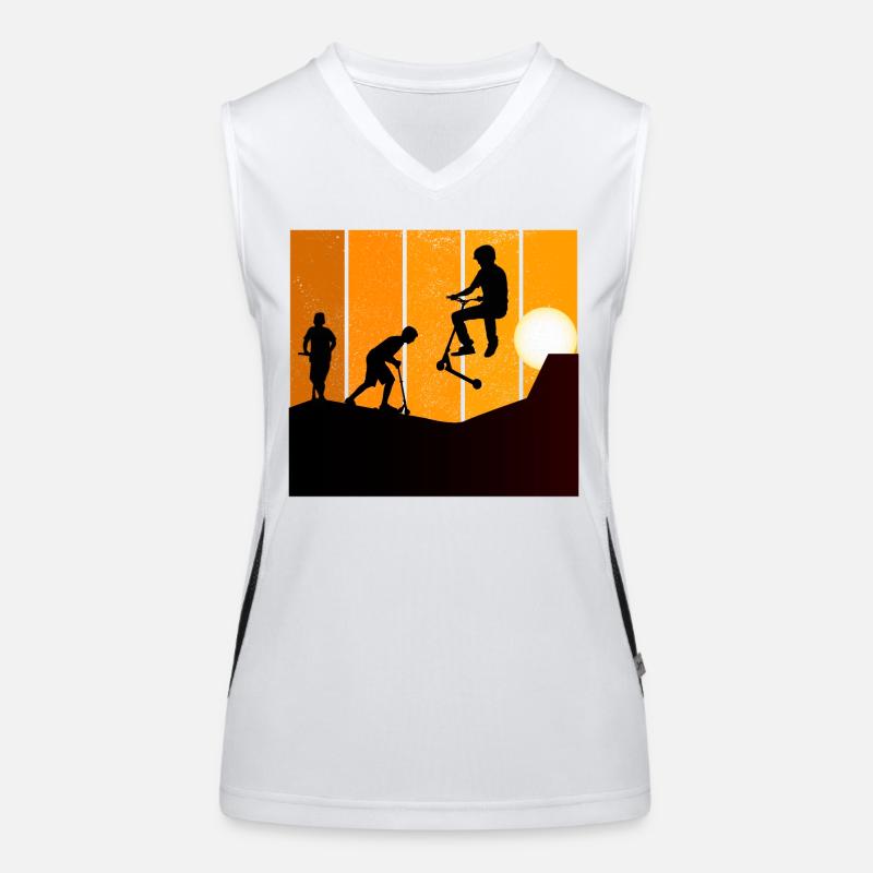 Stunt Scooter Freestyle Scootering Riding Coucher de soleil Débardeur respirant contrasté Femme