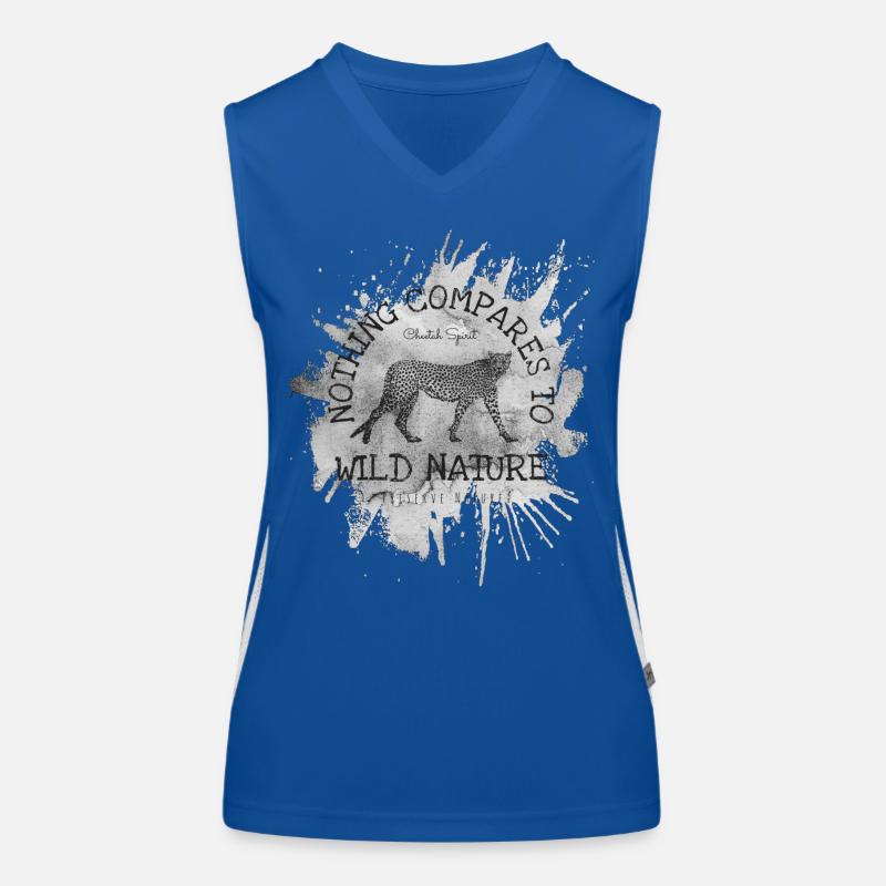 Guépard Splash Gris- Nothing Compares to Nature Débardeur respirant contrasté Femme