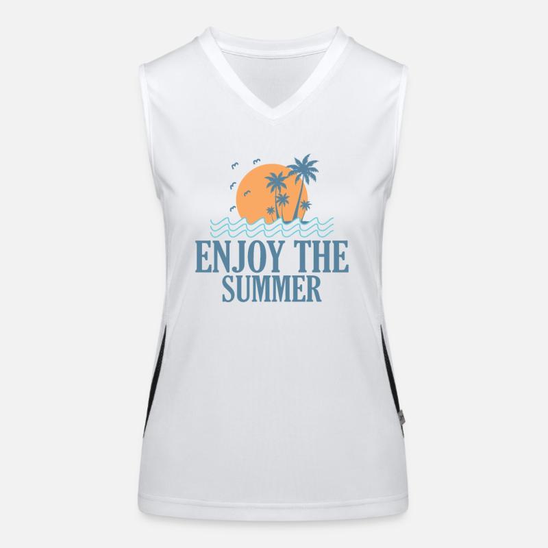Enjoy the Summer surfing Surfing Women's Functional Contrast Tank Top