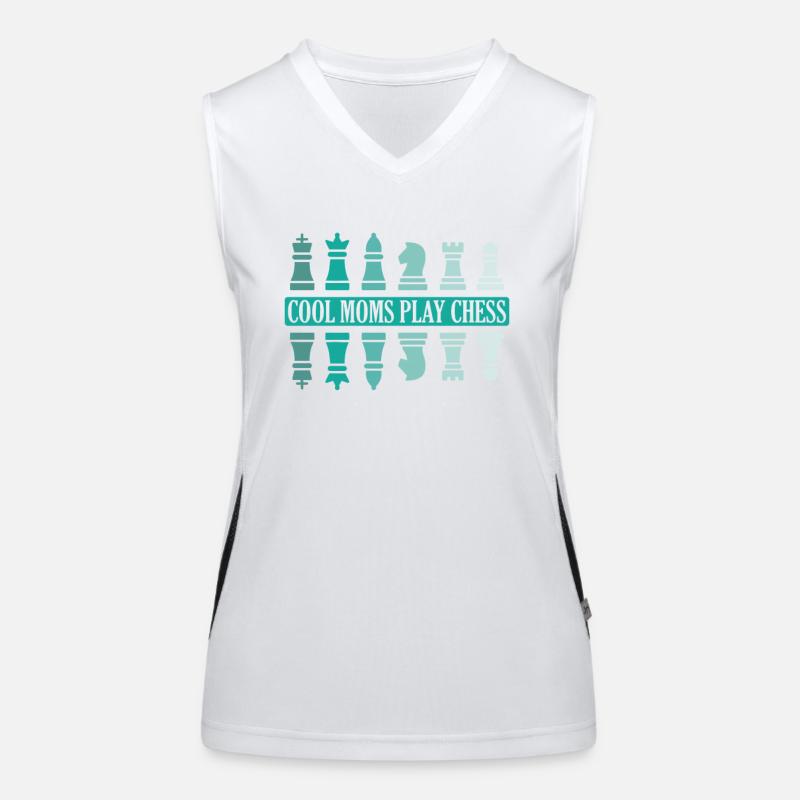 Cool Moms play Chess Brain teaser Women's Functional Contrast Tank Top