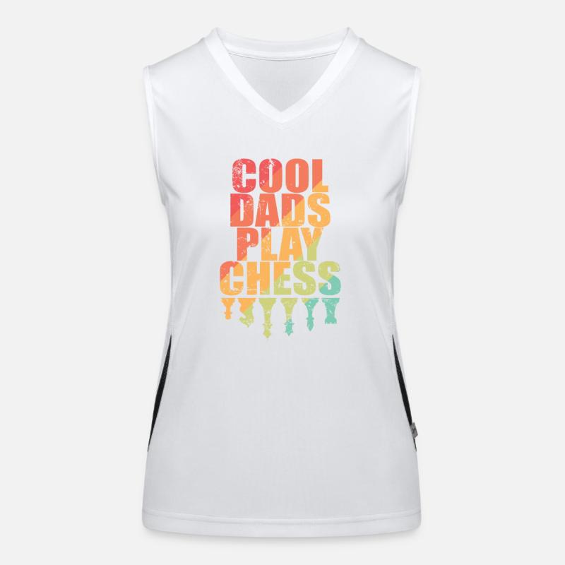 Cool Dads joue à Chess Chess Casse-tête Débardeur respirant contrasté Femme