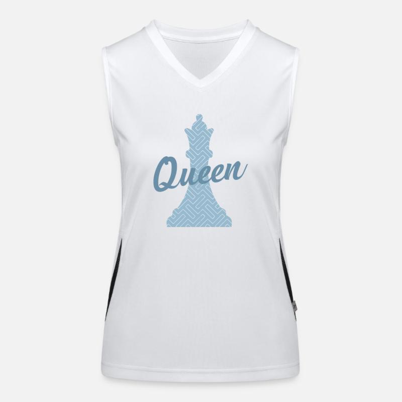 Queen Queen Chess Intelligence Jeu de casse-tête Débardeur respirant contrasté Femme