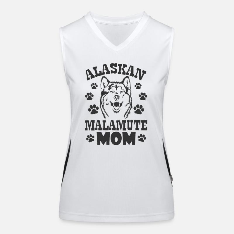 Alaskan Malamute Mom Race de chien de compagnie Débardeur respirant contrasté Femme