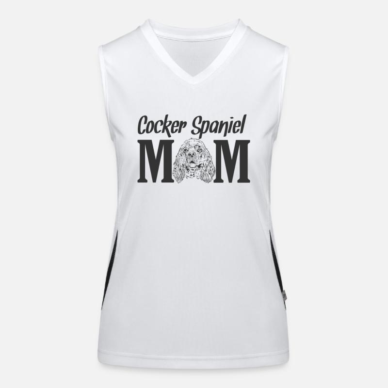 Cocker Spaniel Mom Hund Haustier Funktionelles Kontrast-Tank Top für Frauen