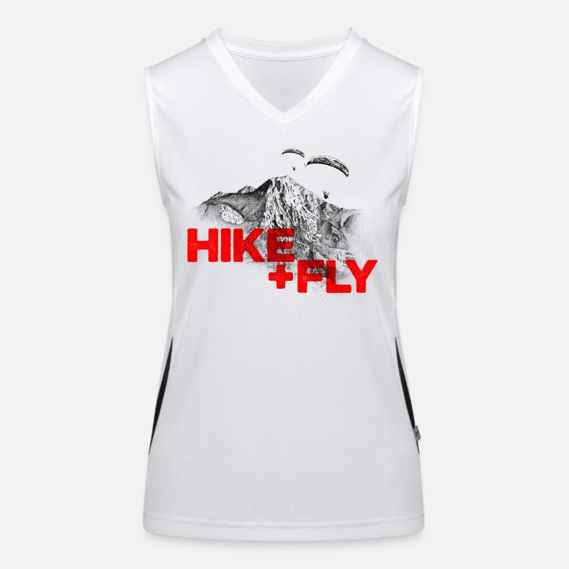 Hike & Fly Paragliding red Women's Functional Contrast Tank Top