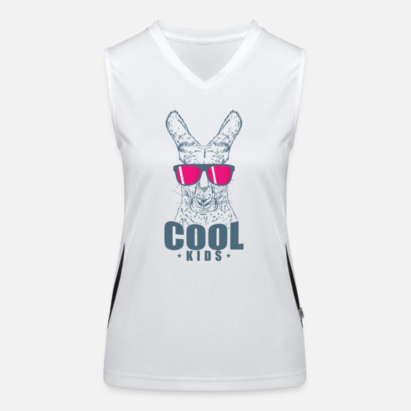 cool kangaroo Australia marsupial Women's Functional Contrast Tank Top