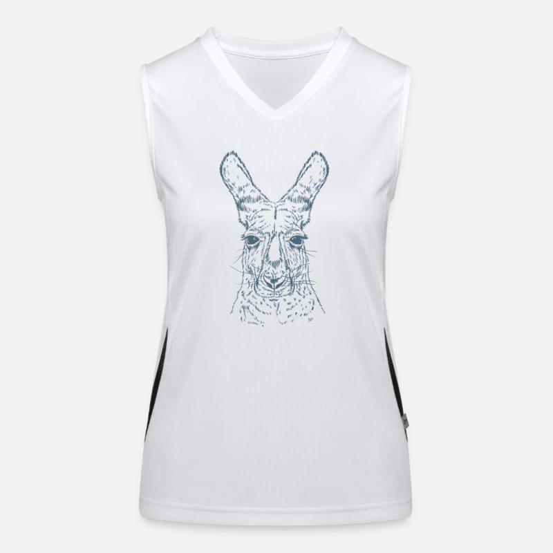 Kangaroo Australia Outback Marsupial Women's Functional Contrast Tank Top