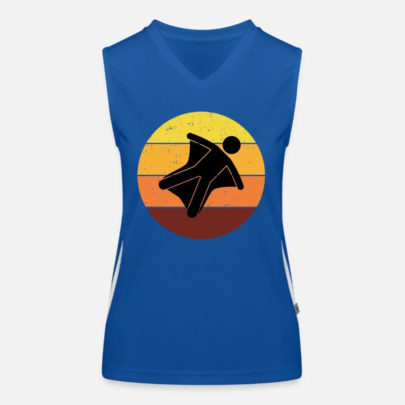 Wingsuit volant Base Jumping Skydiving Retro Débardeur respirant contrasté Femme