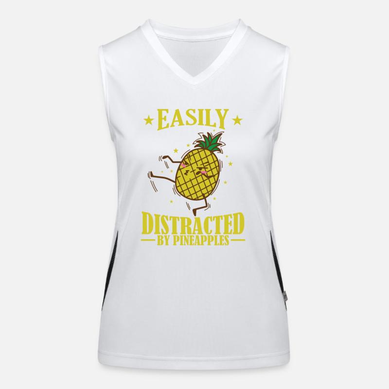 Facilement distrait par les ananas frucht Débardeur respirant contrasté Femme