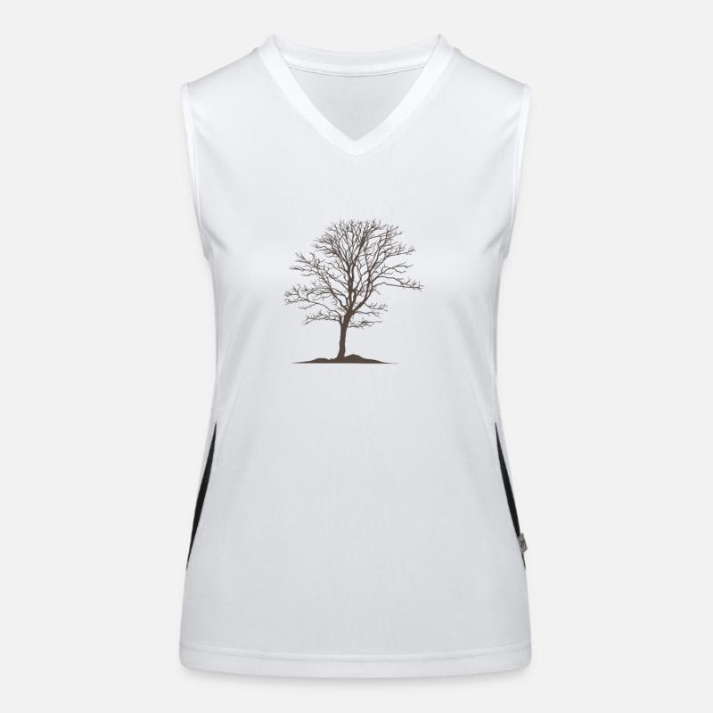 Tree without leaves Nature Forests Environment Women's Functional Contrast Tank Top