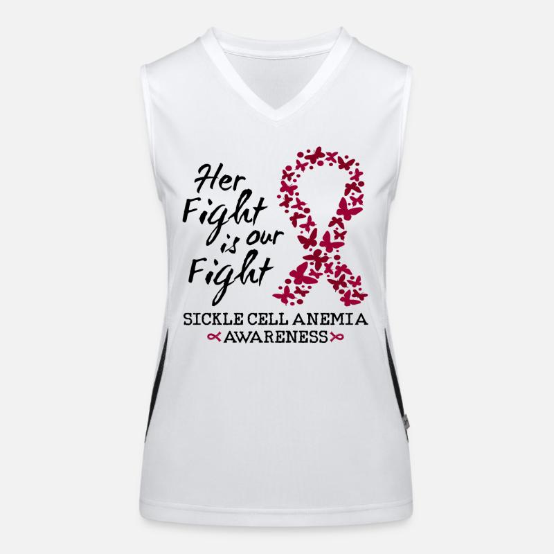 Sickle Cell Anemia Awareness for her and him Women's Functional Contrast Tank Top