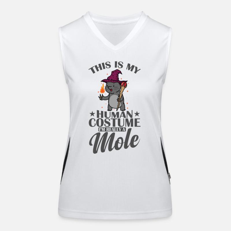 This is my Human Costume I'm a Mole Tier Women's Functional Contrast Tank Top
