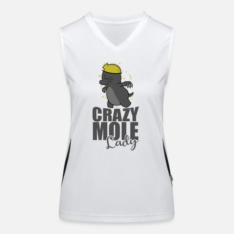 Crazy Mole Lady Animal Tertre Mound Débardeur respirant contrasté Femme