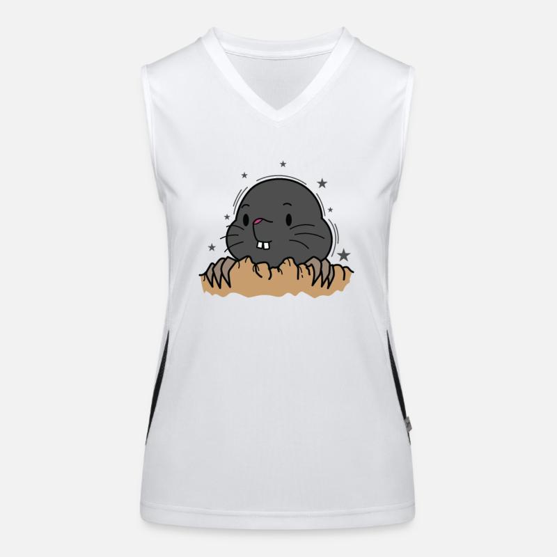 Mole Earthen mound Molehill Women's Functional Contrast Tank Top