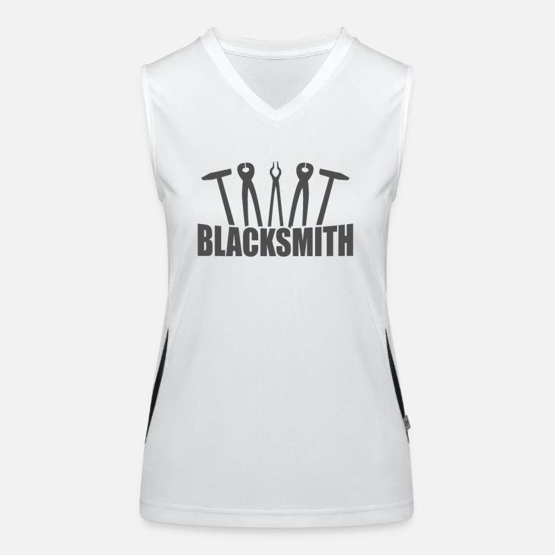 Blacksmith Metallbauer Beruf Funktionelles Kontrast-Tank Top für Frauen