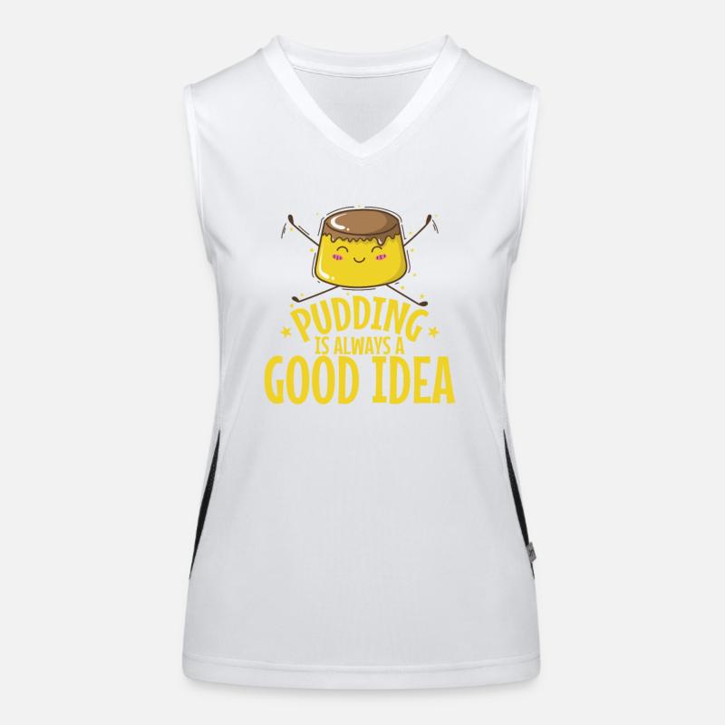 Manger du pudding de sommeil Répéter le dessert Süßspeise Débardeur respirant contrasté Femme