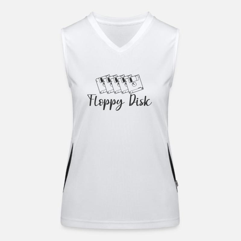 Floppy Disk Retrospeichermodul Datenträger Funktionelles Kontrast-Tank Top für Frauen