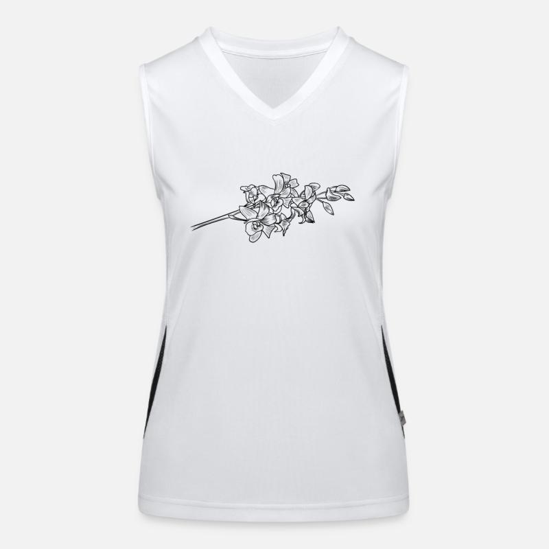 Orchidee Blüte Blume Duft Funktionelles Kontrast-Tank Top für Frauen