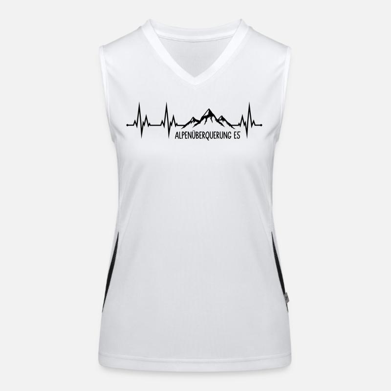 Alpenüberquerung E5 Funktionelles Kontrast-Tank Top für Frauen