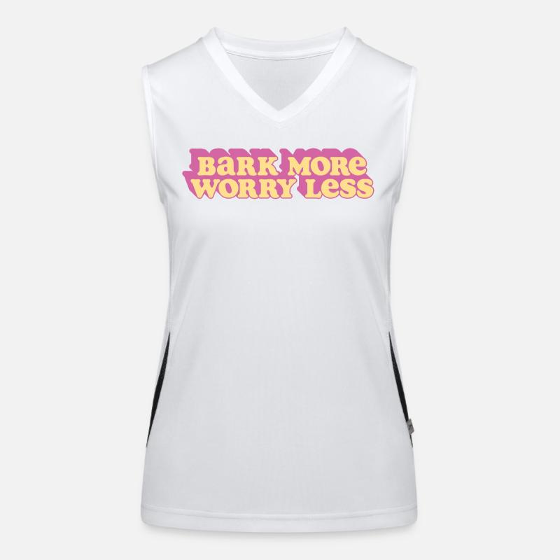 Bark More, Worry Less Funktionelles Kontrast-Tank Top für Frauen