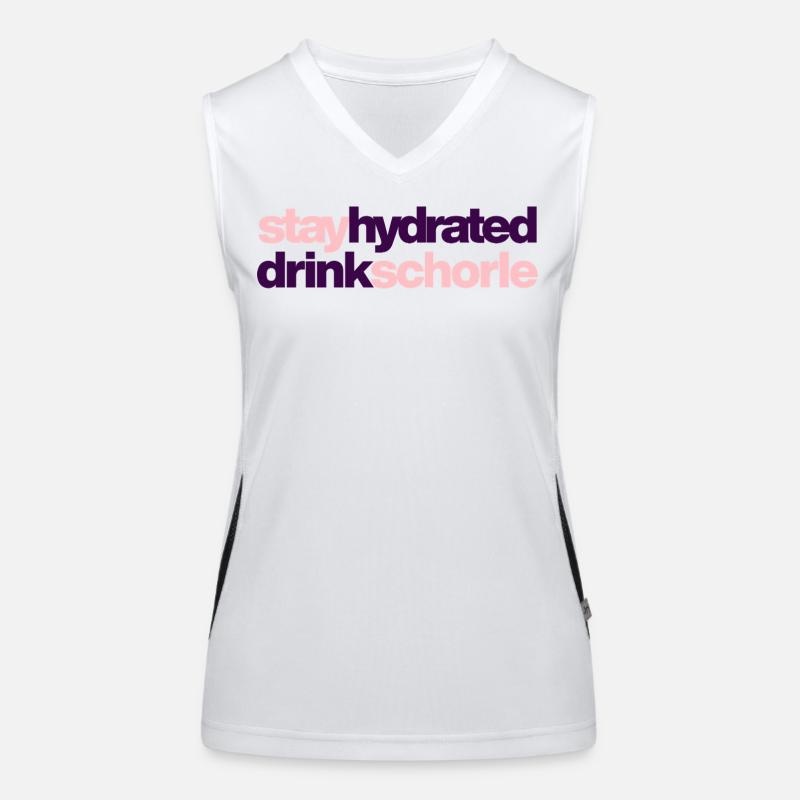 Restez hydraté - buvez du spritzer Débardeur respirant contrasté Femme