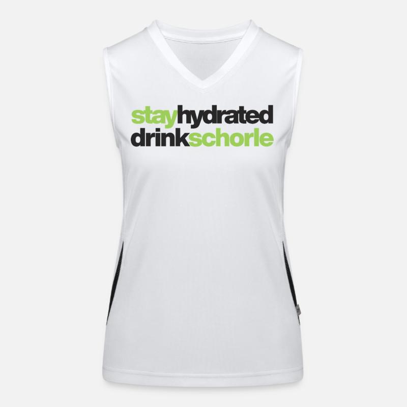 Restez hydraté - buvez du spritzer Débardeur respirant contrasté Femme