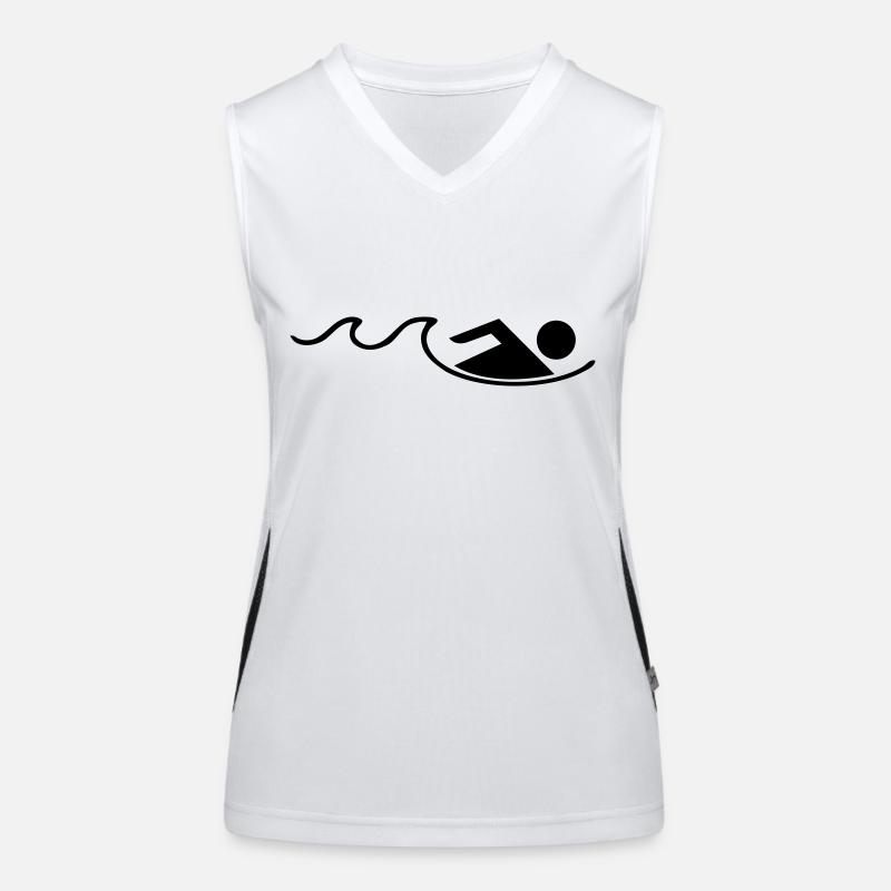 schwimmen Funktionelles Kontrast-Tank Top für Frauen