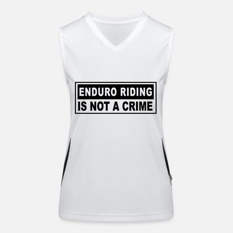 enduro riding not a crime Débardeur respirant contrasté Femme