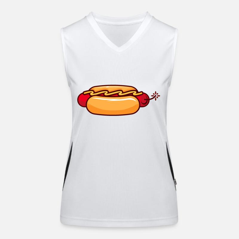 Dynamite-Hot Dog- tshirt-cool-sympa Débardeur respirant contrasté Femme