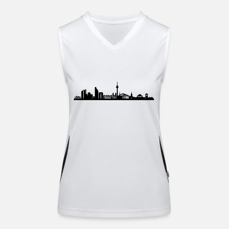 Dusseldorf Skyline Débardeur respirant contrasté Femme