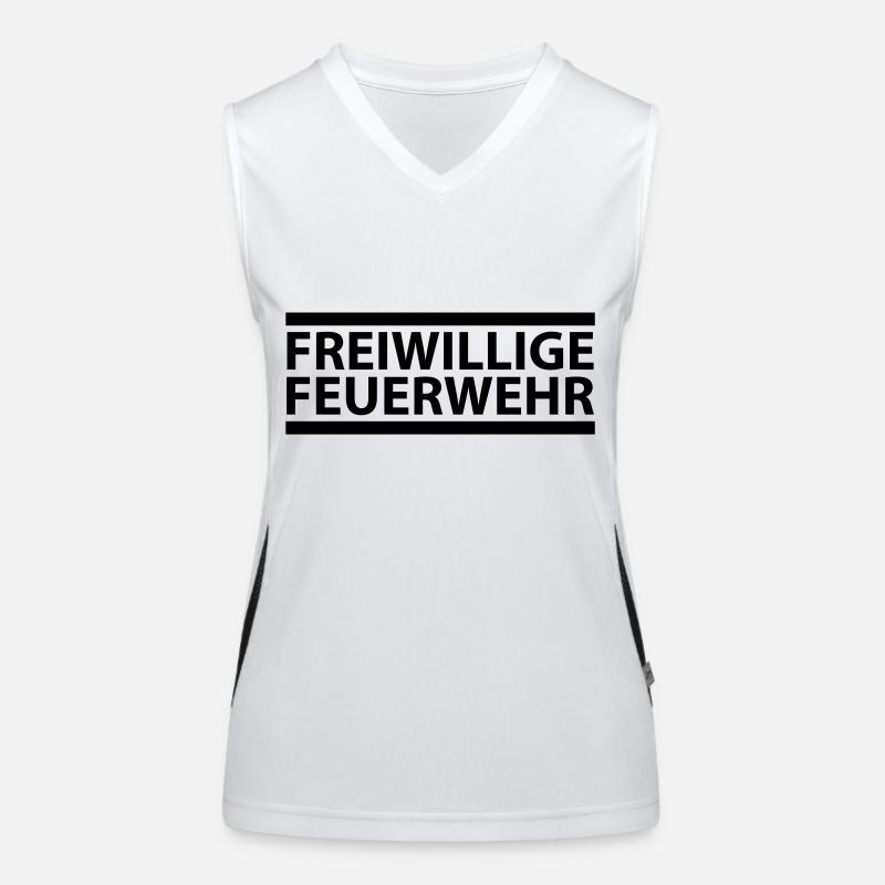 freiwillige feuerwehr Funktionelles Kontrast-Tank Top für Frauen