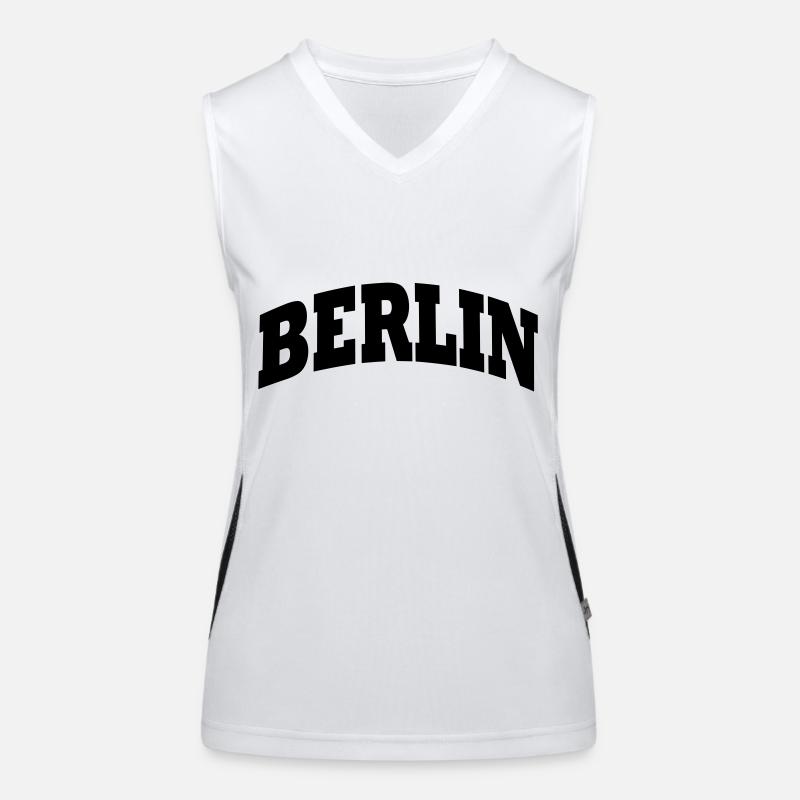 Berlin Schriftzug Débardeur respirant contrasté Femme