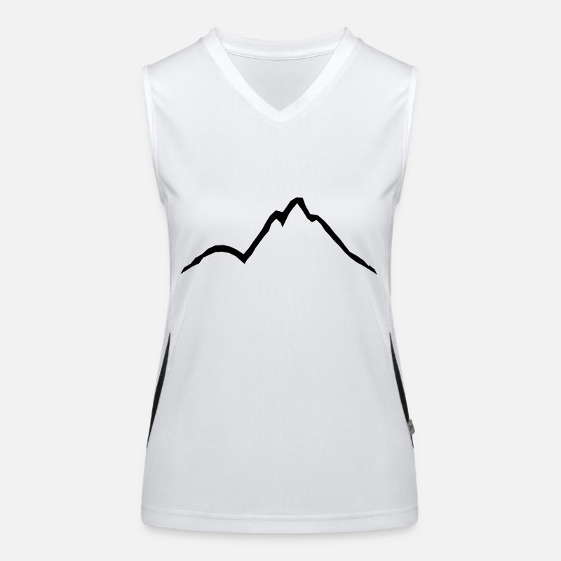 Conception de lignes de belles montagnes Débardeur respirant contrasté Femme