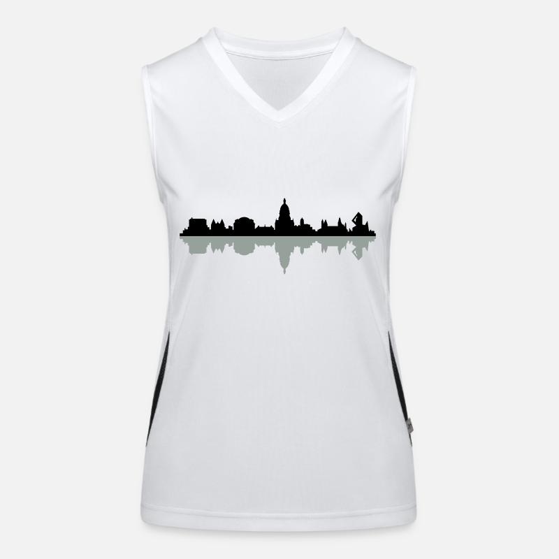 Skyline Mainz Funktionelles Kontrast-Tank Top für Frauen