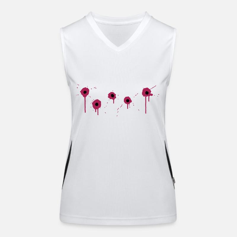 Einschussloecher Funktionelles Kontrast-Tank Top für Frauen