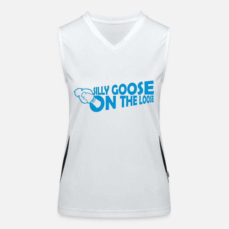 goose on the loose Funktionelles Kontrast-Tank Top für Frauen