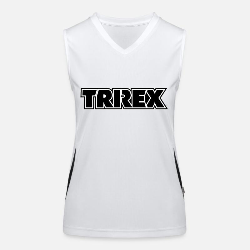 Le lettrage TRI REX en noir est le triathlon Débardeur respirant contrasté Femme