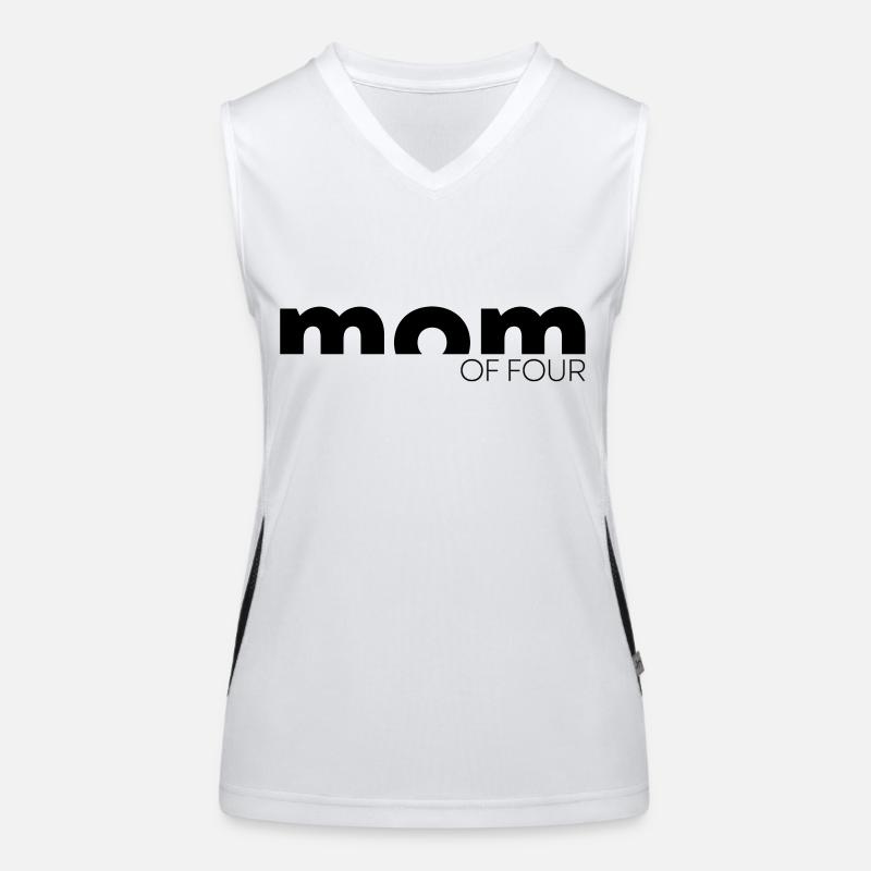 Mama von Vier Vierfache Mutter Muttertag Geschenk Funktionelles Kontrast-Tank Top für Frauen