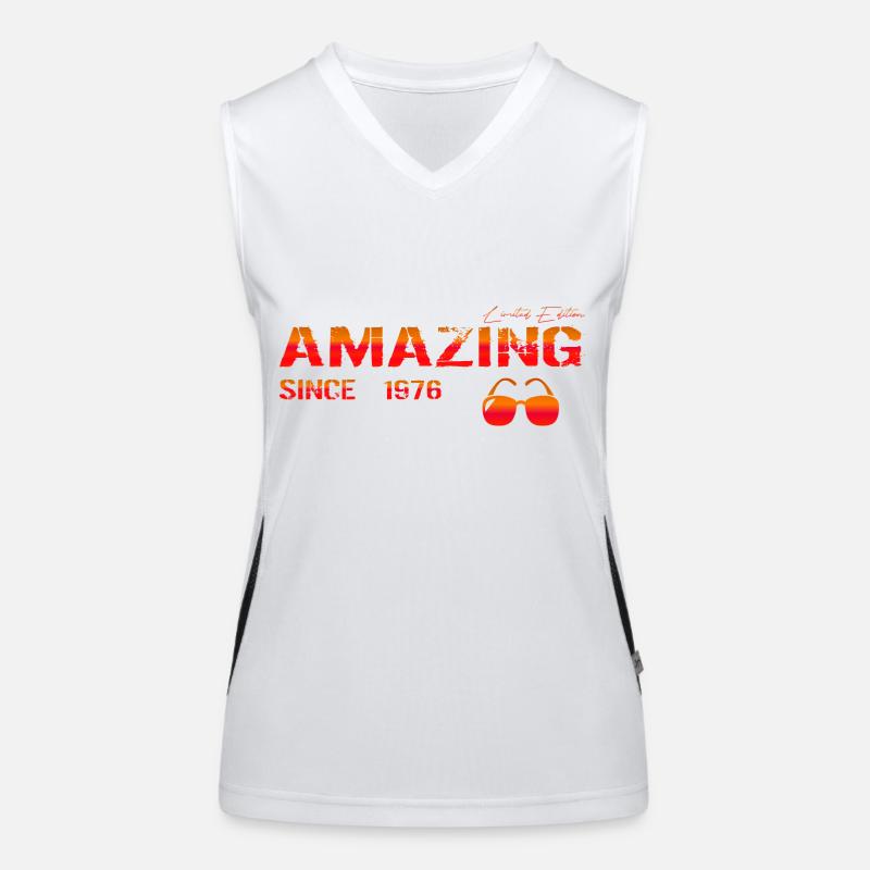 Amazing since 1976 Funktionelles Kontrast-Tank Top für Frauen